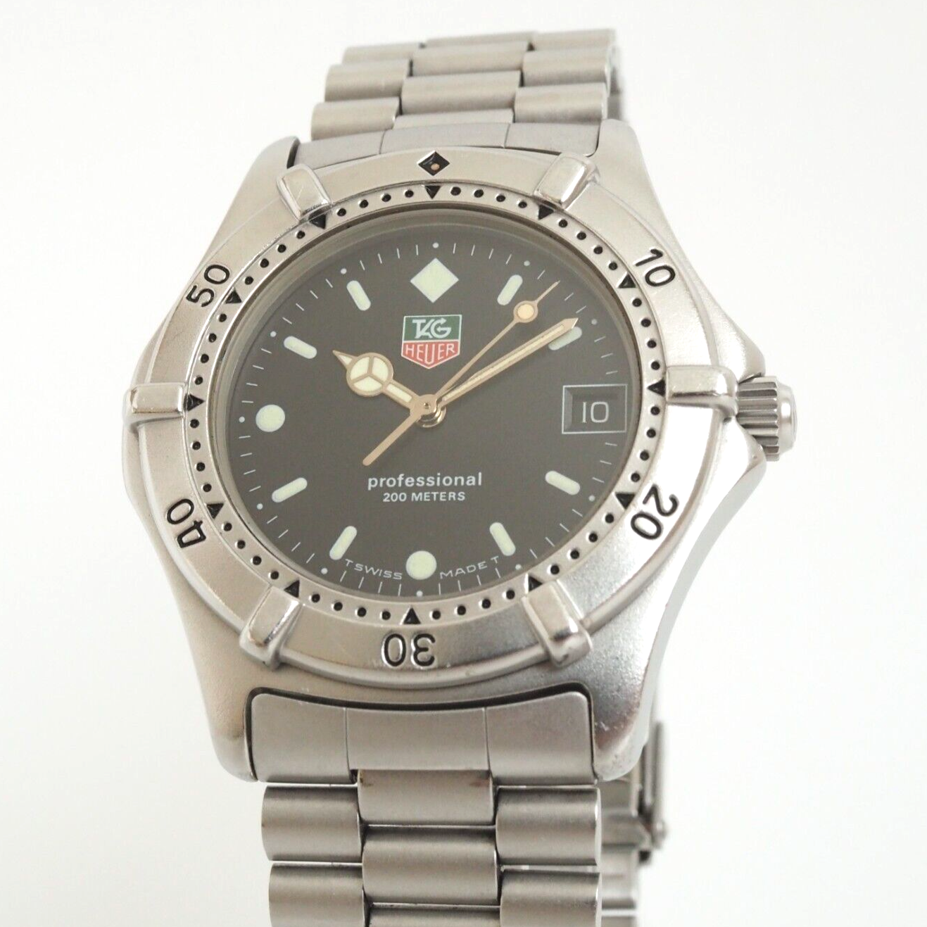 TAG Heuer 2000 962.006-2 Quartz Black Dial 200M 38 mm Men