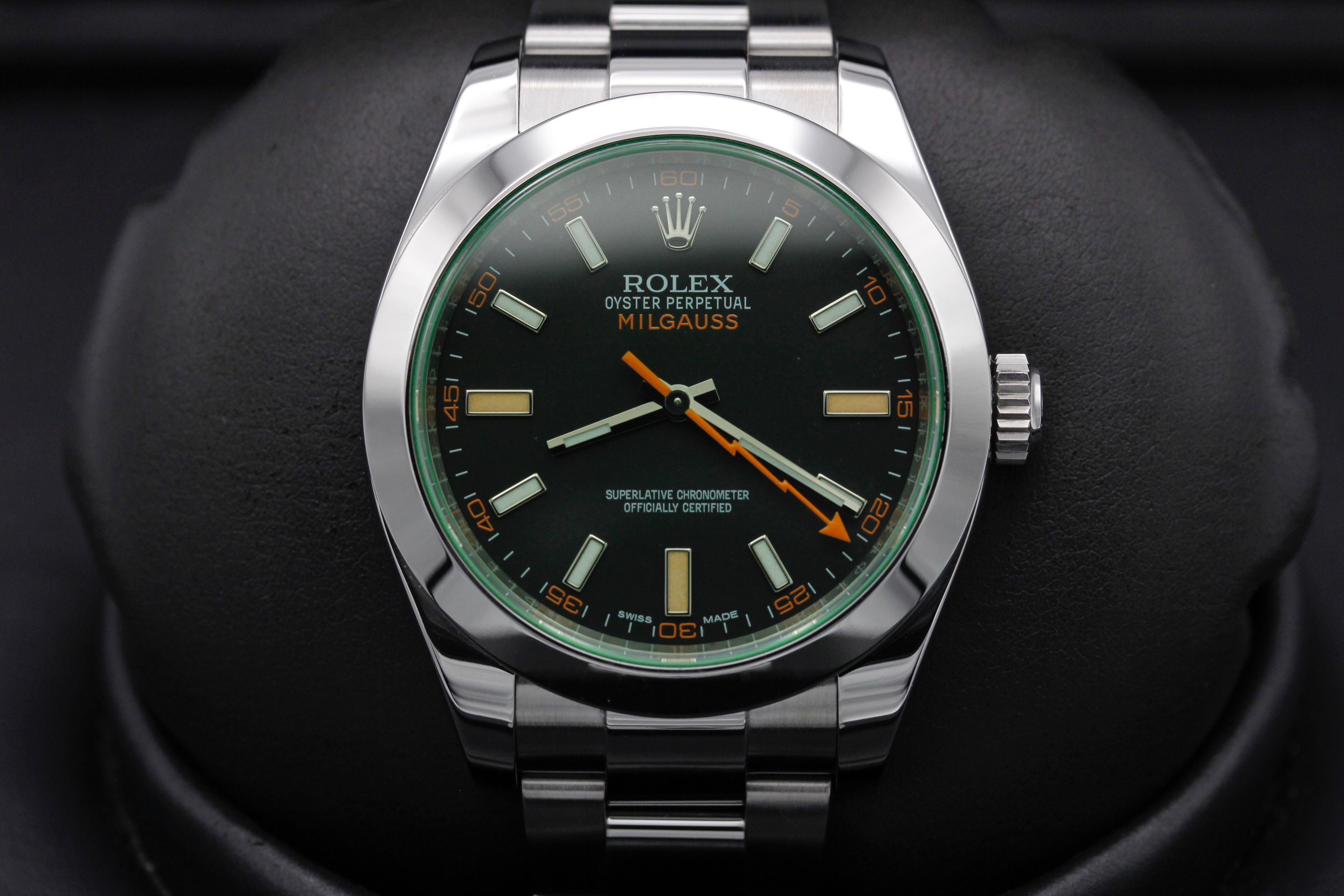 FSOT Rolex Milgauss 116400GV Black Dial Stainless 40mm