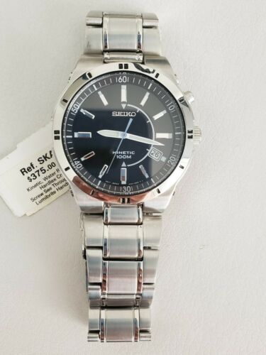 Never worn SEIKO KINETIC 5M62 0BJ0 Men s watch all stainless steel