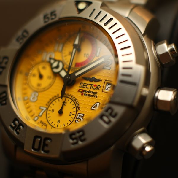 Montre Sector Diving Team 1000 - Boîtier Titane - Automatique - Étanche 1000m - Occasion