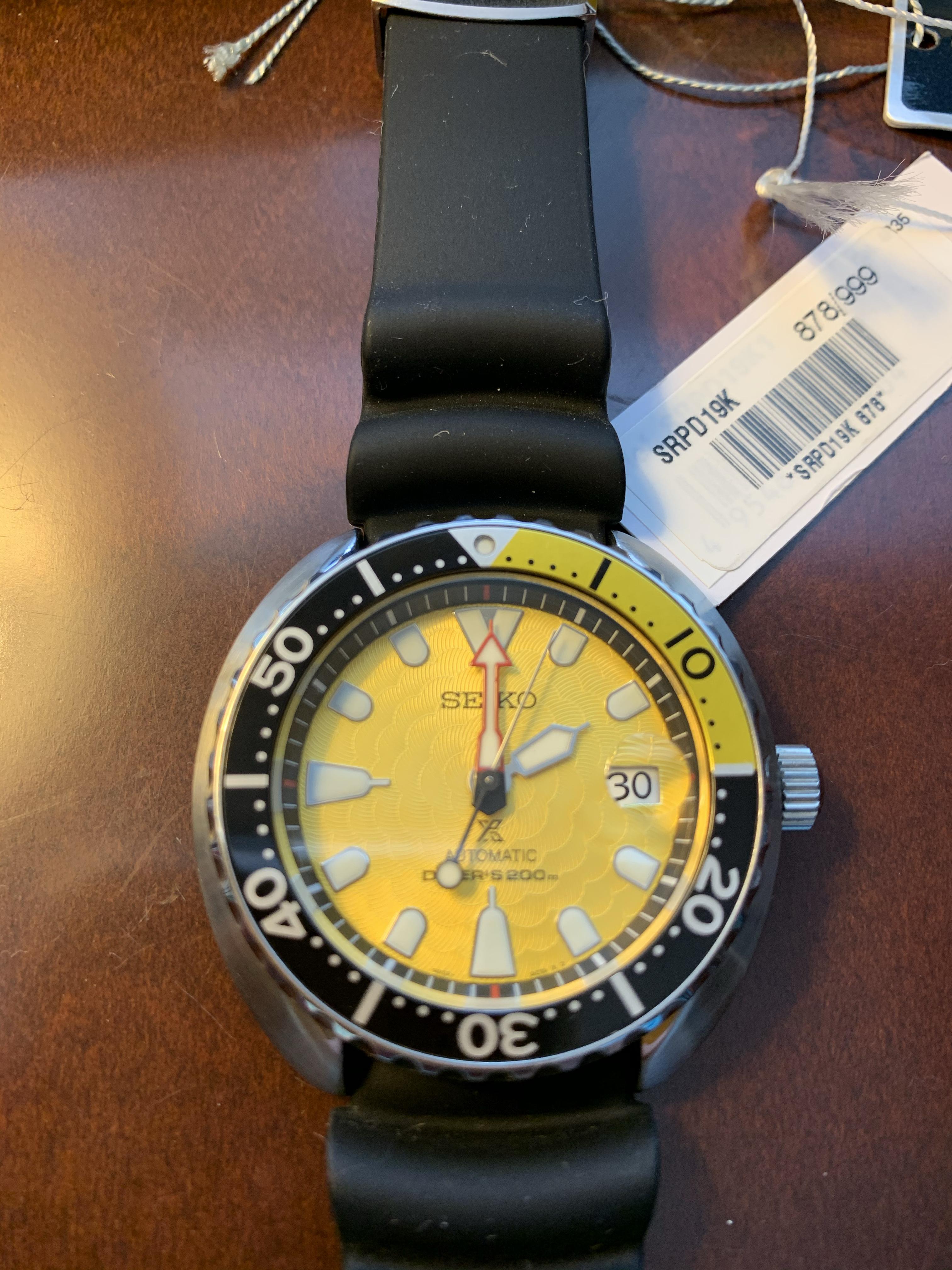 Seiko mini turtle discount yellow