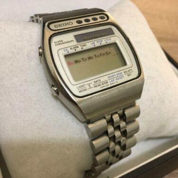 SEIKO A156-5000 Solar Alarm Chronograph LCD Watch - 1979 - Working/Repair |  WatchCharts