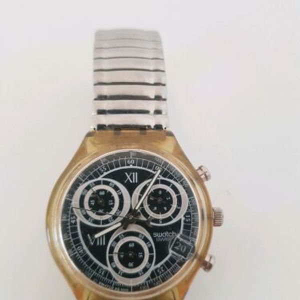 Rare Swatch Chrono 8213 Large Rare New Battery Fitted 1995