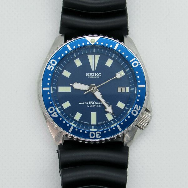 Seiko 7002-7000 A1 Divers Automatic Watch 150m - Blue Dial 17 Jewels |  WatchCharts