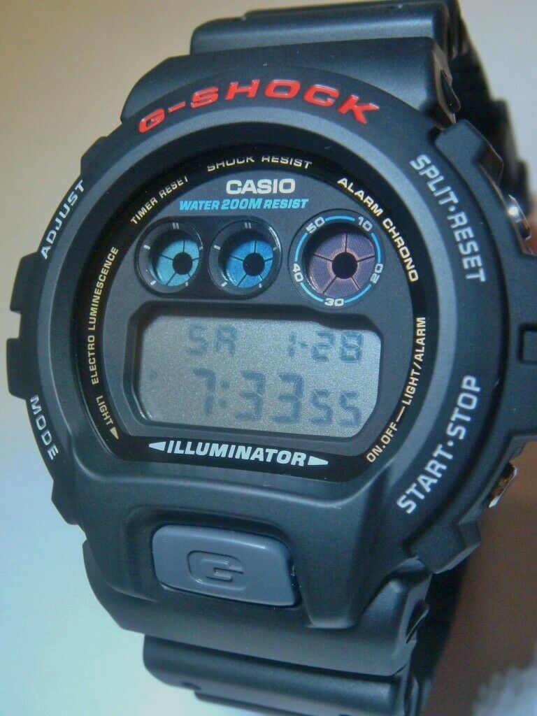 Brand New Genuine Casio G Shock Digital 0m Men S Black Watch Dw 6900 1vdr Watchcharts