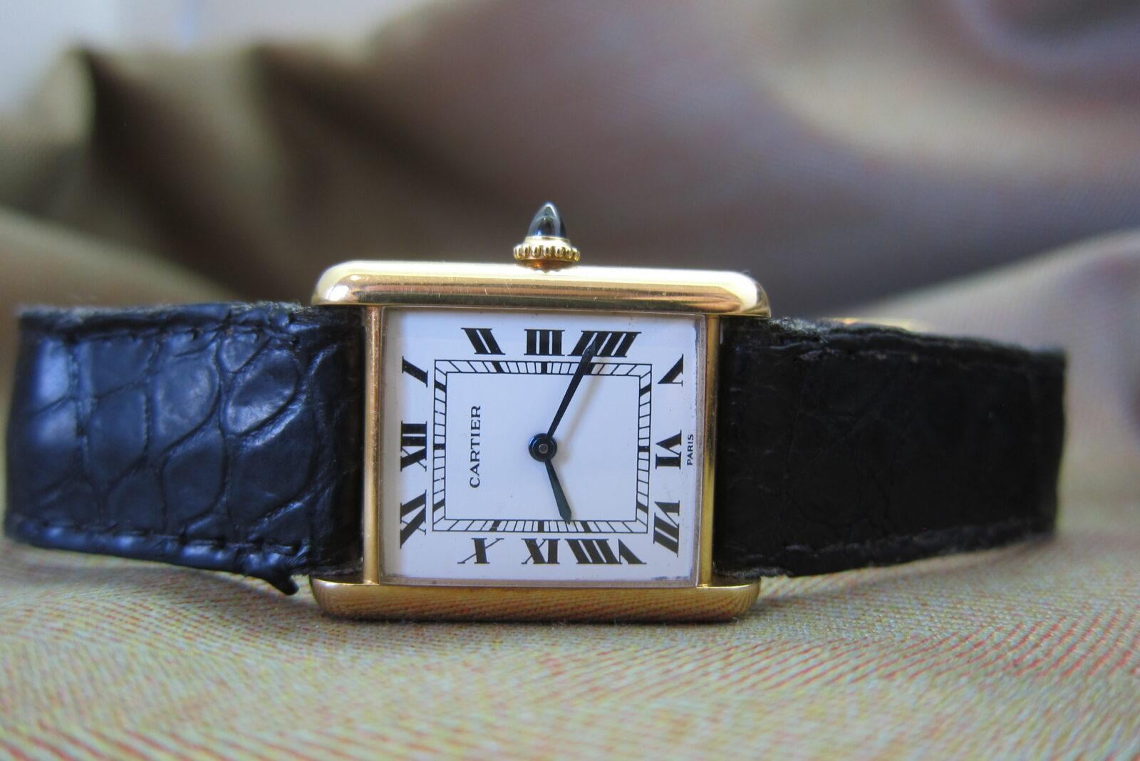 Cartier Paris 925 Argent Plaque Or G20M Swiss VINTAGE 6038818 BROKEN NeedsRepair WatchCharts Marketplace