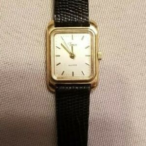 Women's Vintage TIMEX Square Goldface Quartz Watch Leather Band GUC SLIM |  WatchCharts