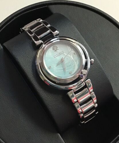 CITIZEN Eco-Drive DISNEY Princess Ariel Diamond Mother Of Pearl