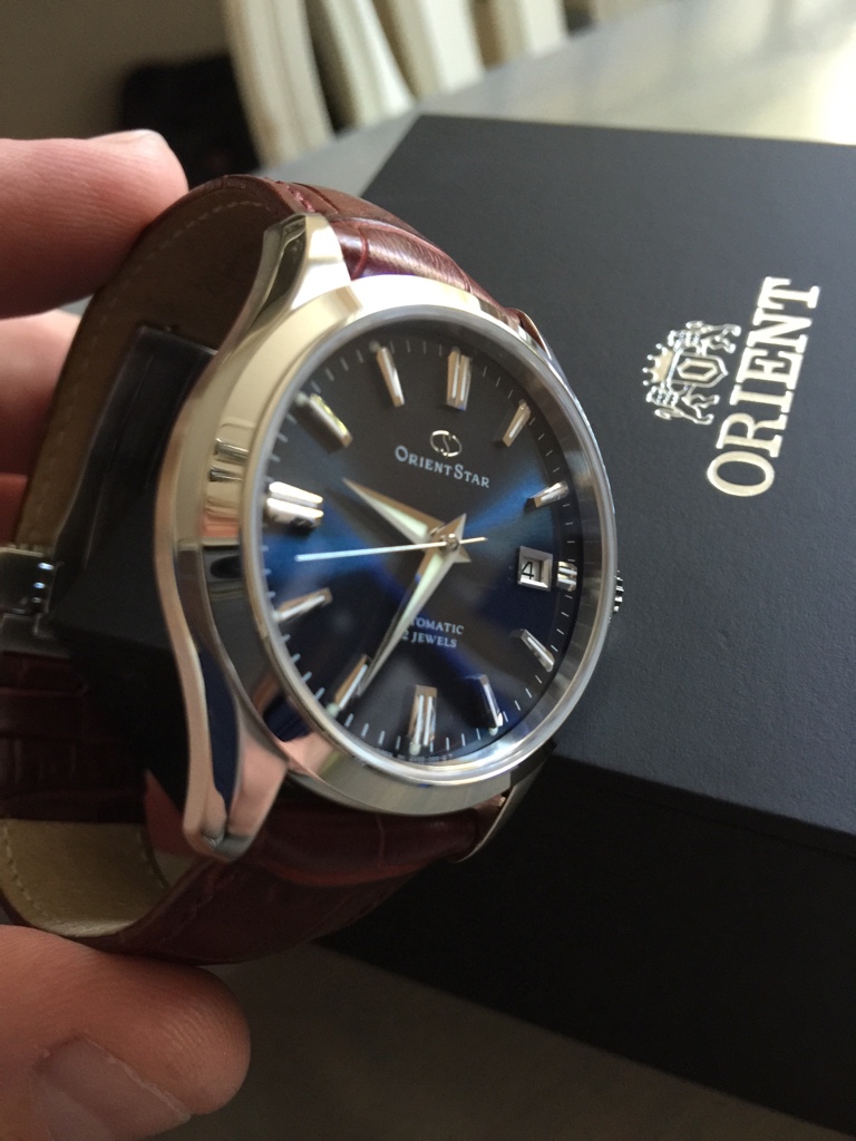 SOLD Orient Star Standard Date Blue Dial WZ0031DV Orient