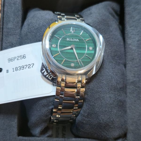 Bulova Womenâ s 96P256 Diamond Accent Stainless Steel Mother of Pearl ...