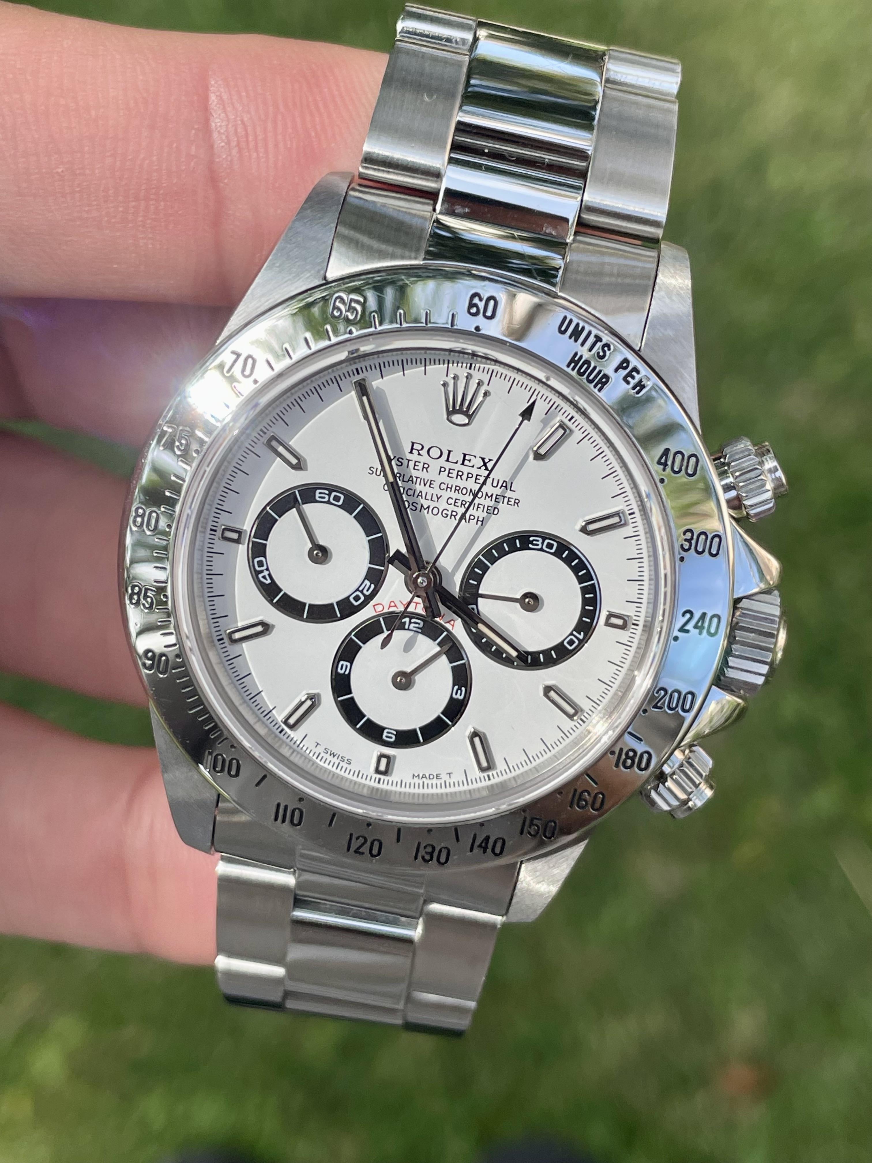 世界の人 HQ Milton - 1991 Rolex SS Zenith Daytona 16520 White Dial