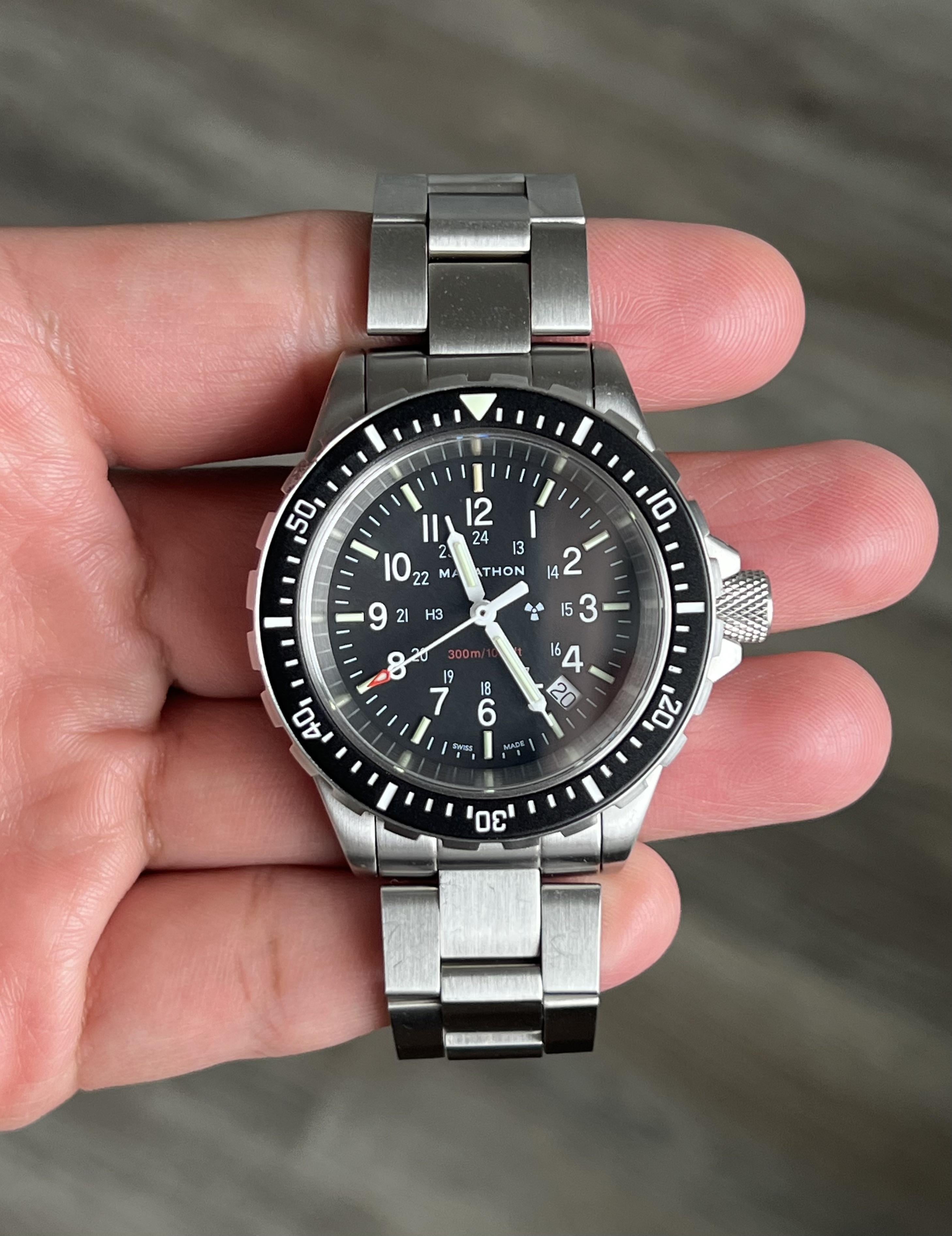 WTS Marathon 41MM Large Diver s QUARTZ TSAR 599 Shipped