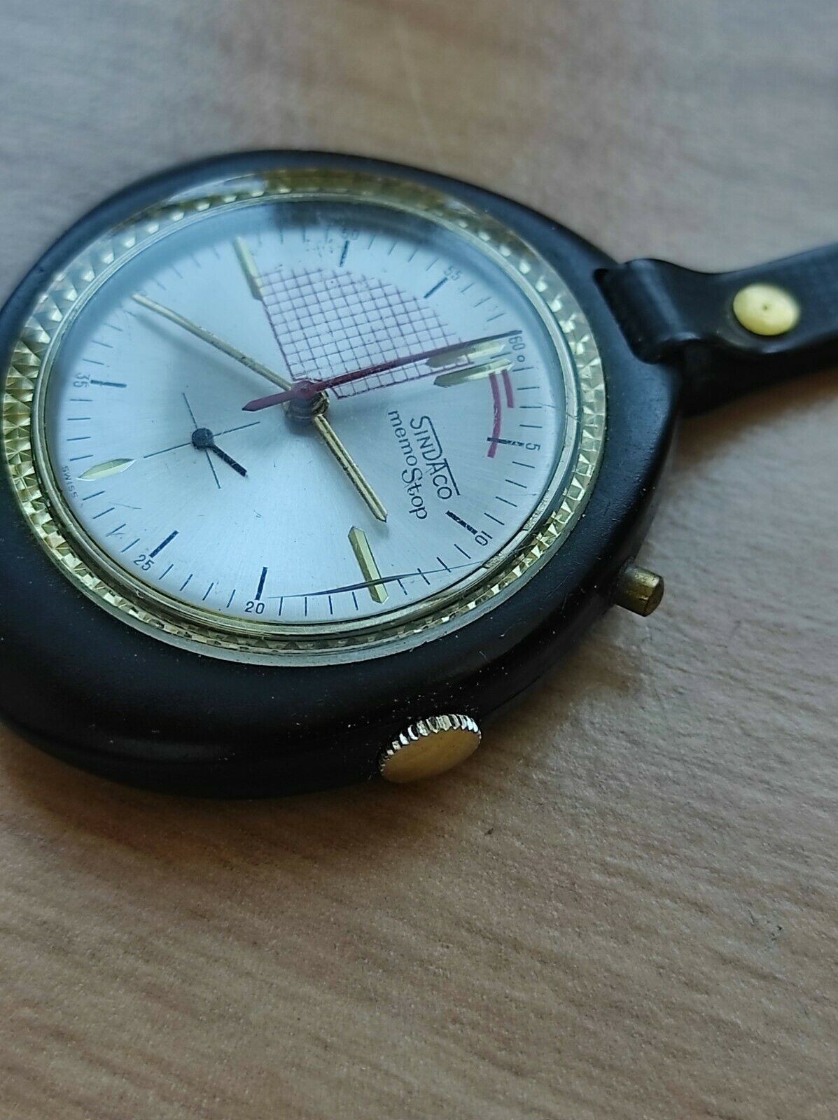 SINDACO Memo Stop chronograph Stopwatch swiss made 45mm Vintage