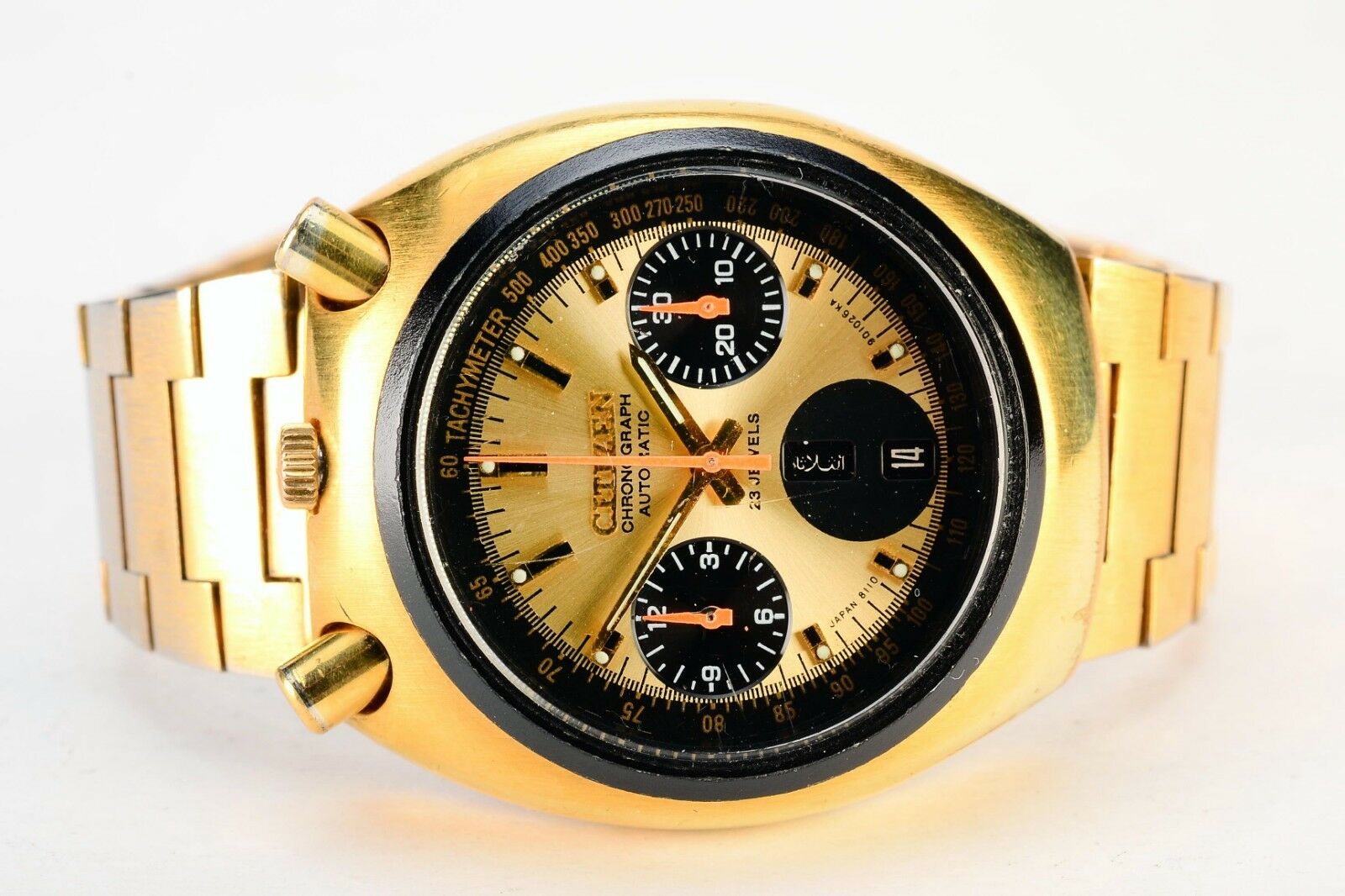 Vintage Citizen Bullhead 67-9020 Day Date Chronograph 8110
