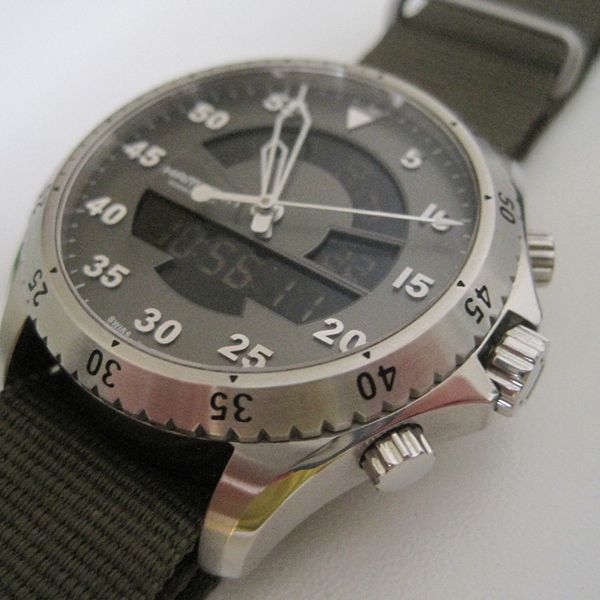 SOLD: Hamilton Flight Timer, ani-digi, grey dial | WatchCharts Marketplace