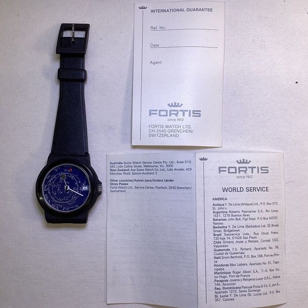 Montre FORTIS Swiss Vintage Neuf - Cadran Multicolore Rare, Mouvement Quartz, 50m étanchéité