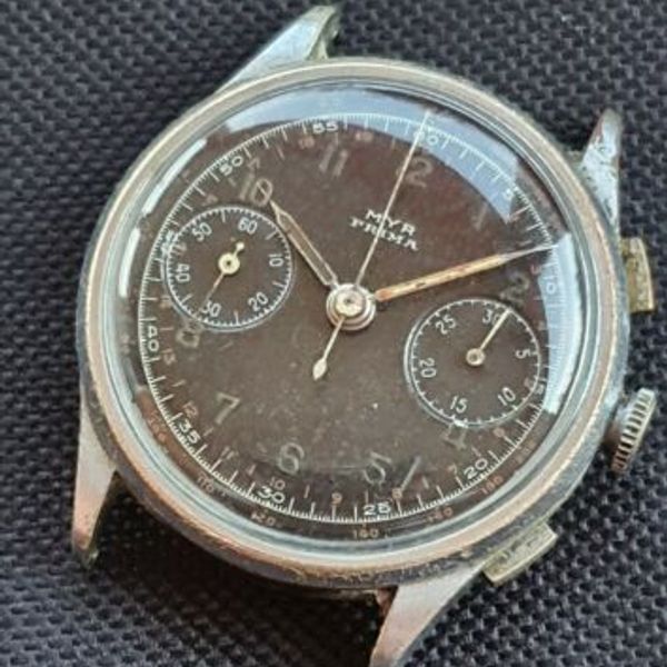 1940's - MYR PRIMA chronograph gents watch VALJOUX 22 - working ...