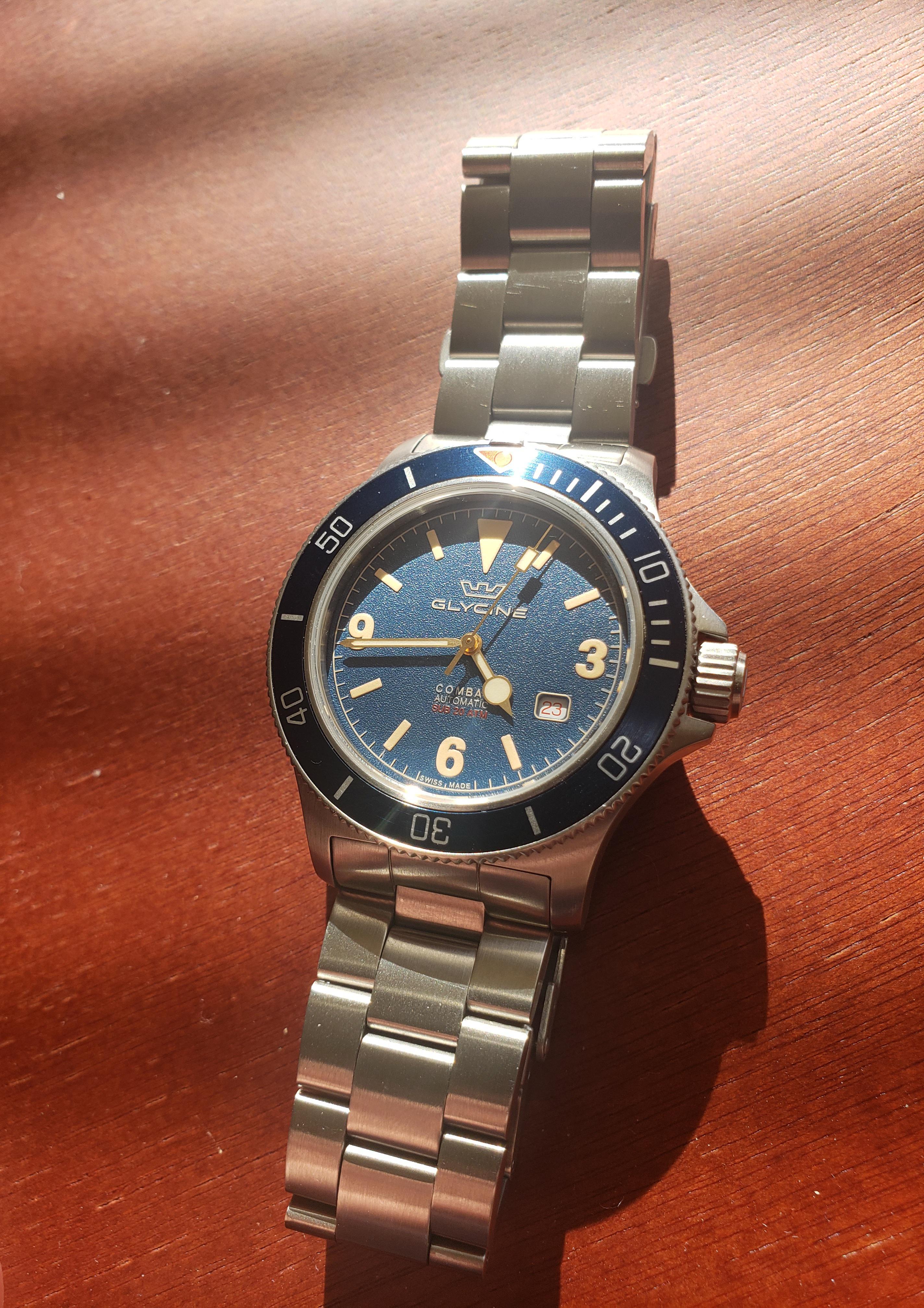 WTS Glycine Combat Sub Vintage GL0260 WatchCharts Marketplace