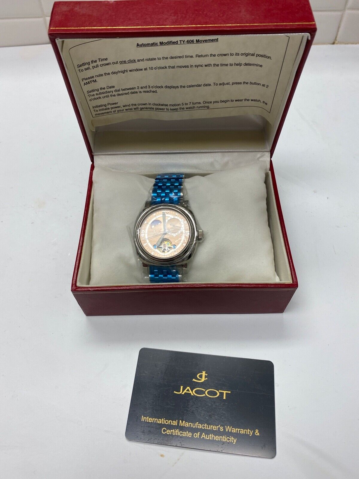 JACOT Gents Lafayette Automatic Multi Function Watch Stainless