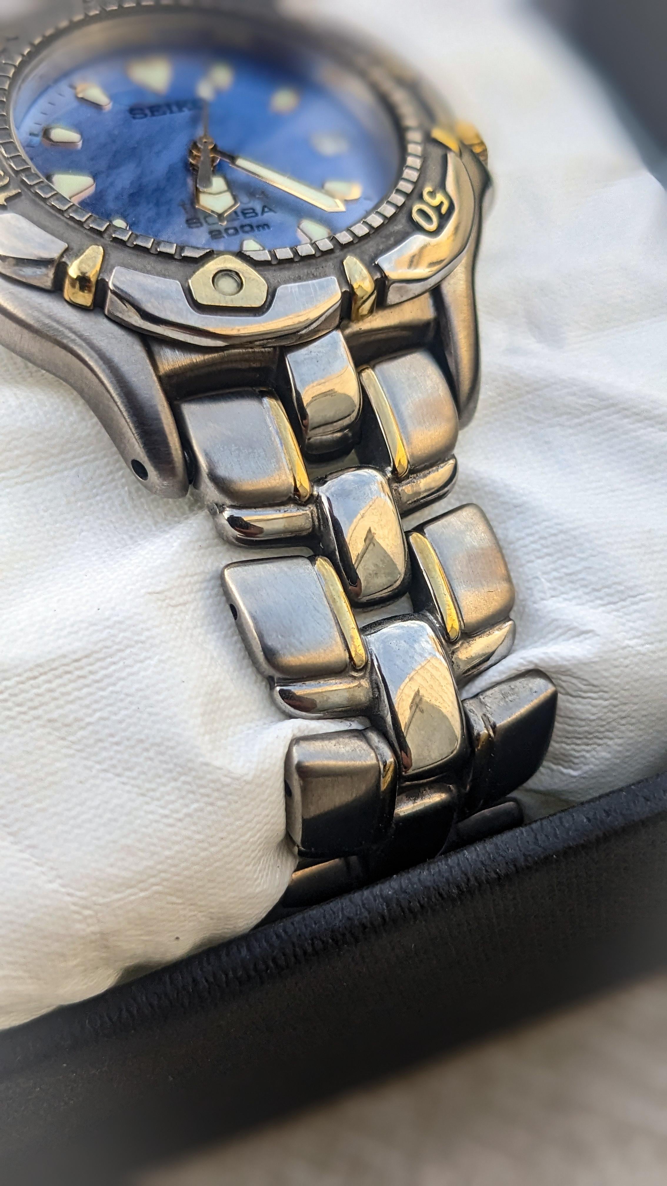 wts] vintage Seiko Scuba ✨ 7N35-6120 Gents Blue Mother of