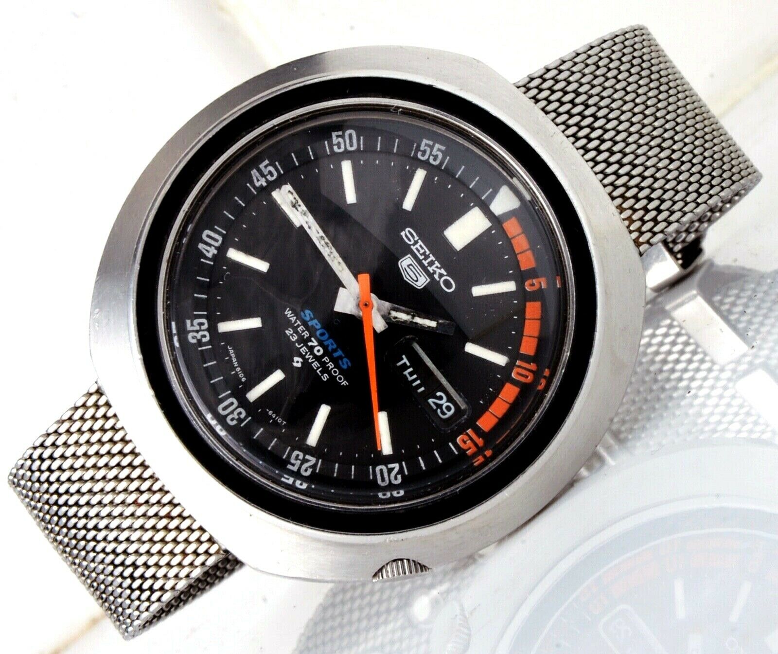 1969 Seiko 5 Sports 6106-6410 Automatic Watch JDM Model