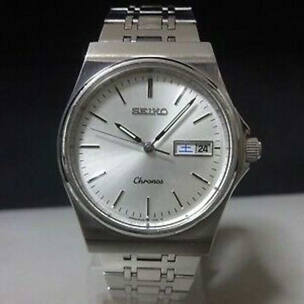 時計 SEIKO CHRONOS QUARTZ 5H23-7020 SUWA Vintage 1989 SEIKO Quartz watch [Chronos] 5H23-7020 screw