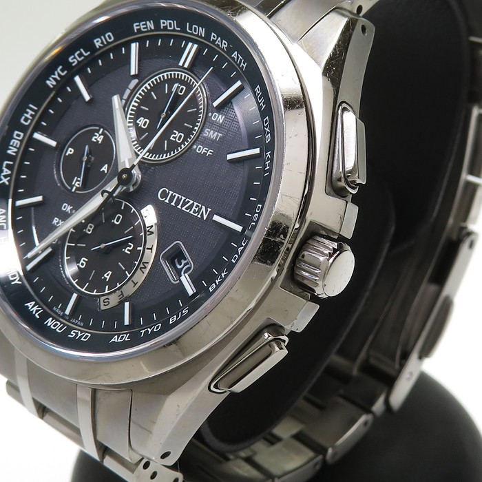 CITIZEN] Atessa H804-T018696 Watch Titanium Solar Radio Black Men