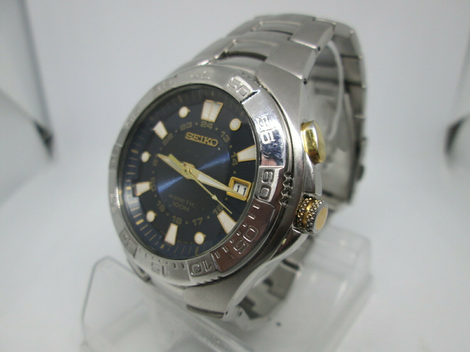 Seiko Kinetic 100M SKA225 Sapphire model no.5M62 0AP0 c.2014 All