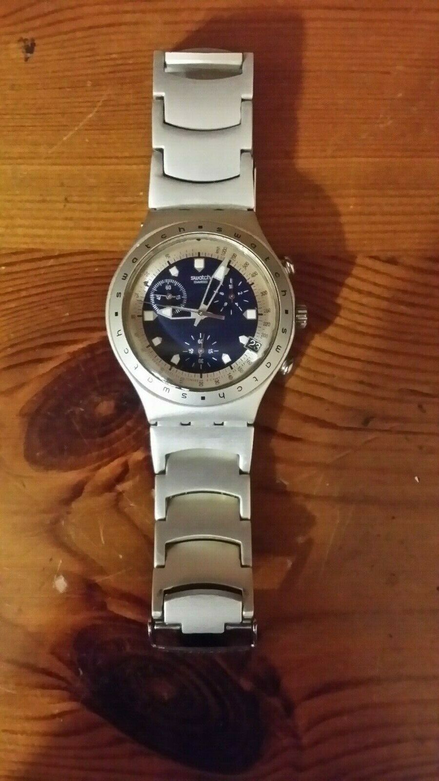 Vintage Swatch Irony Aluminum Swiss Made Mens Quartz Watch AG 1999