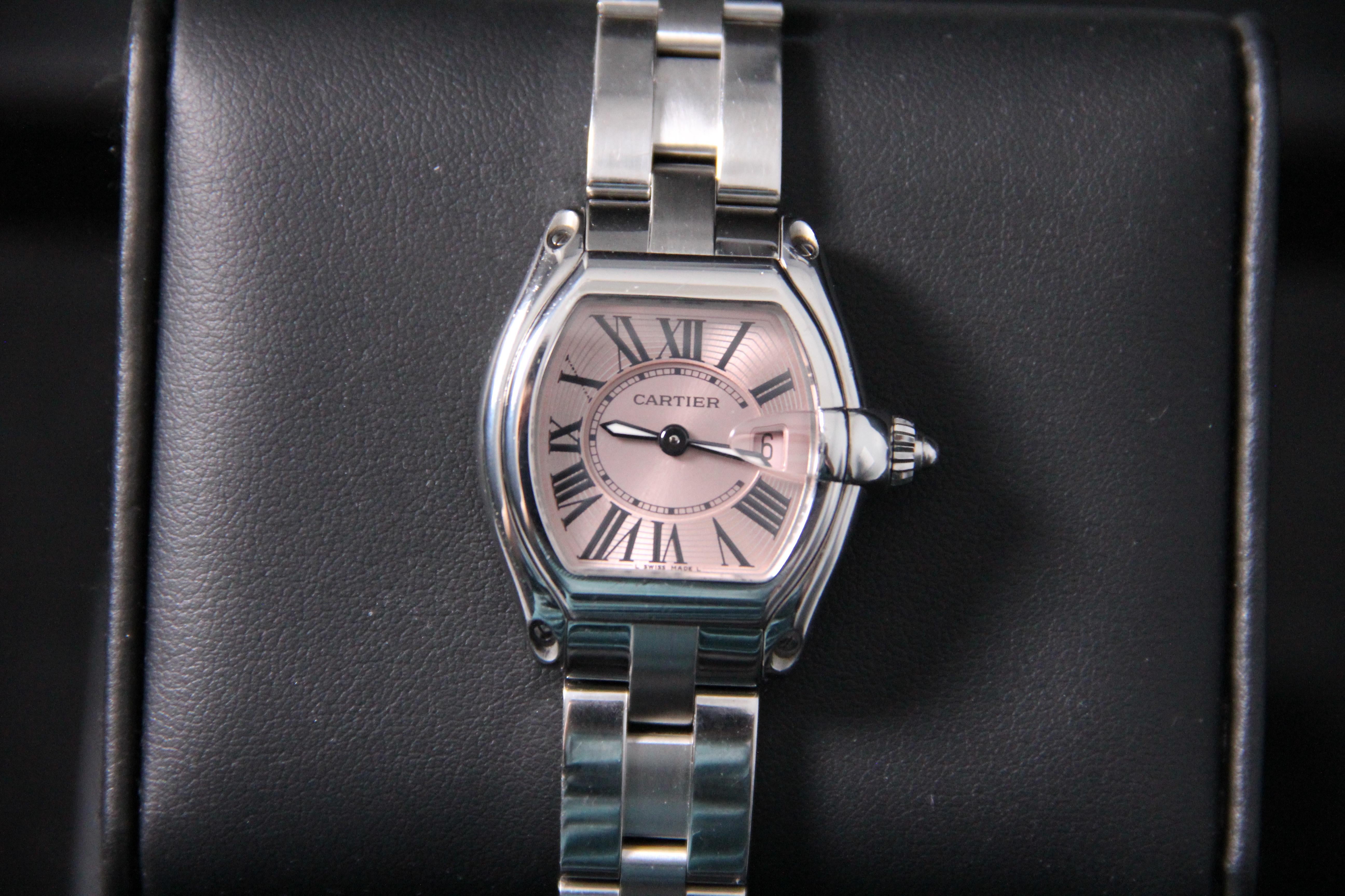 Cartier roadster pink face hot sale