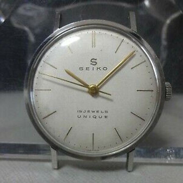 【稼働】SEIKO UNIQUE 15JEWELS アンティーク ヴィンテージ Vintage 1958 SEIKO mechanical watch [SEIKO UNIQUE] 15 Jewels