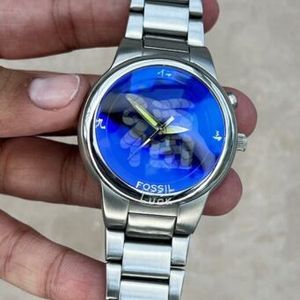 時計 00s FOSSIL BIG TIC y2k tec watch flower Rare y2k 00s FOSSIL Big Tic JR-8096 Blue Quartz Animated