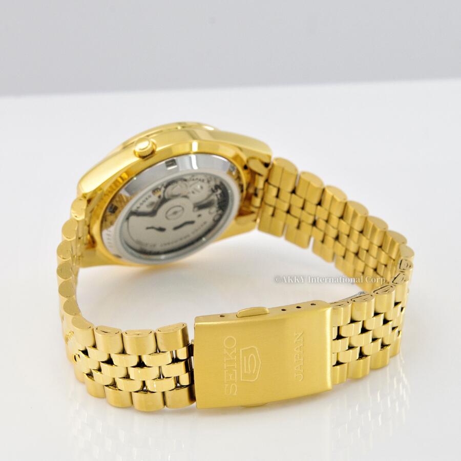 稼働 SEIKO 腕時計 ラウンド ニッケルアロイ ゴールド文字盤 美