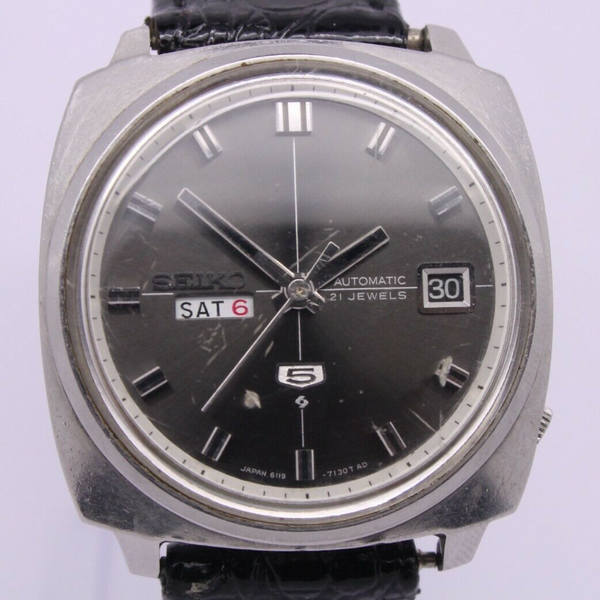 VINTAGE 1968 Seiko 5 Automatic Men 36mm Stainless Steel Day Date Watch 6119- 7130 | WatchCharts