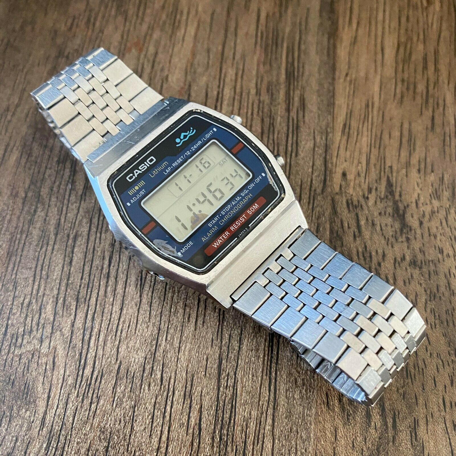 RARE Vintage 1981 Casio W-30 Marlin Swimmer Diver Watch Module 152