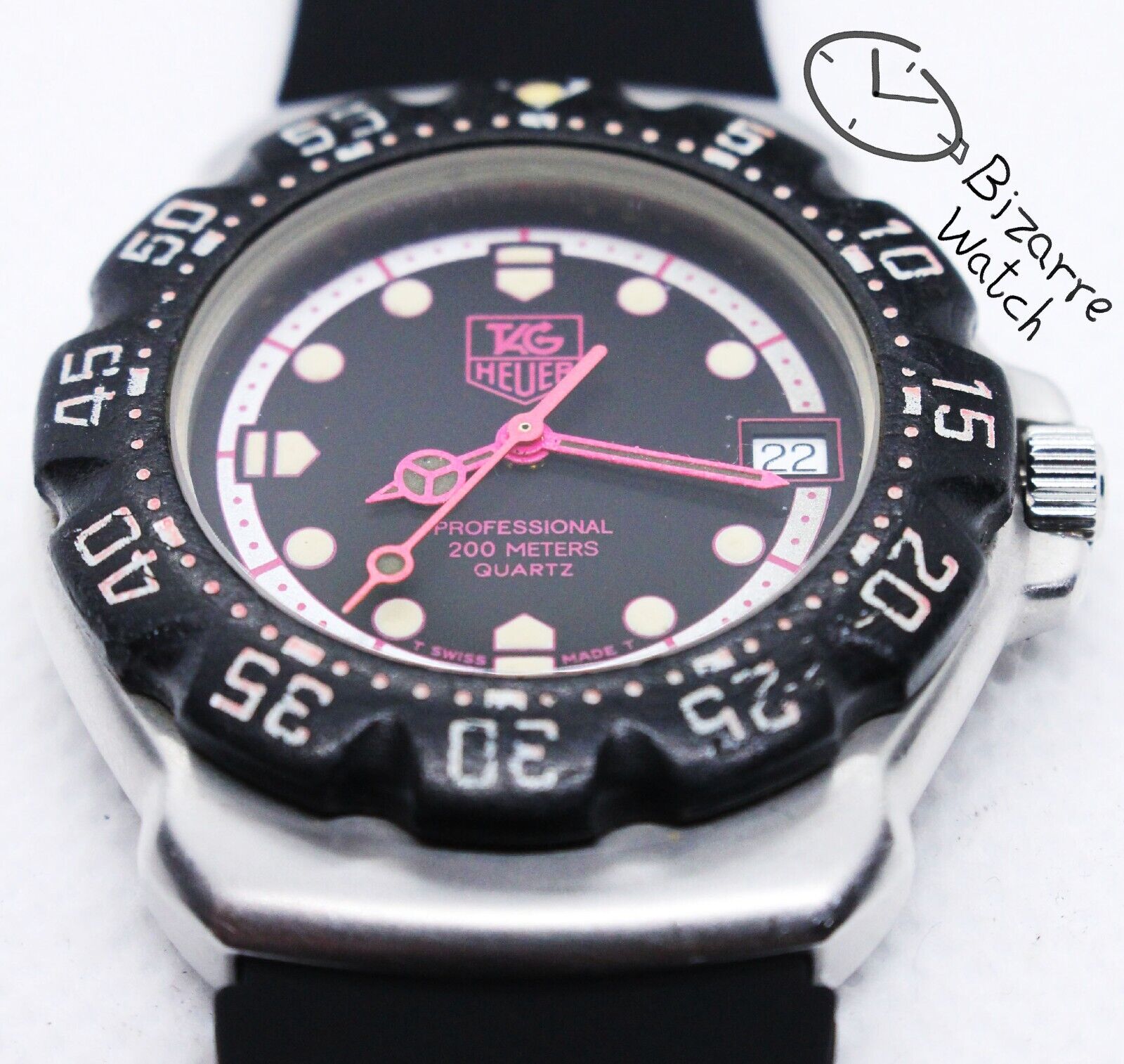 TAG HEUER Formula 1 200M Black Pink With Date WA1217 Watch ETA