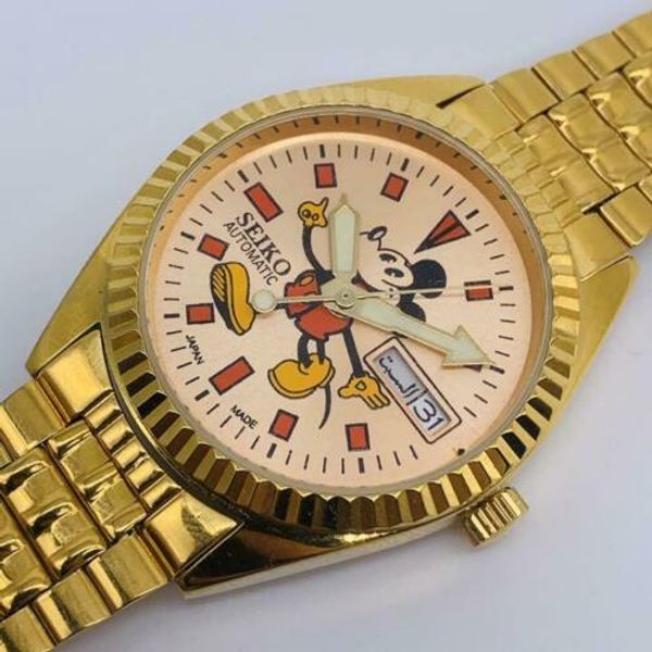 Men's Seiko Watch Mickey Mouse metal band 335718 6309-5820