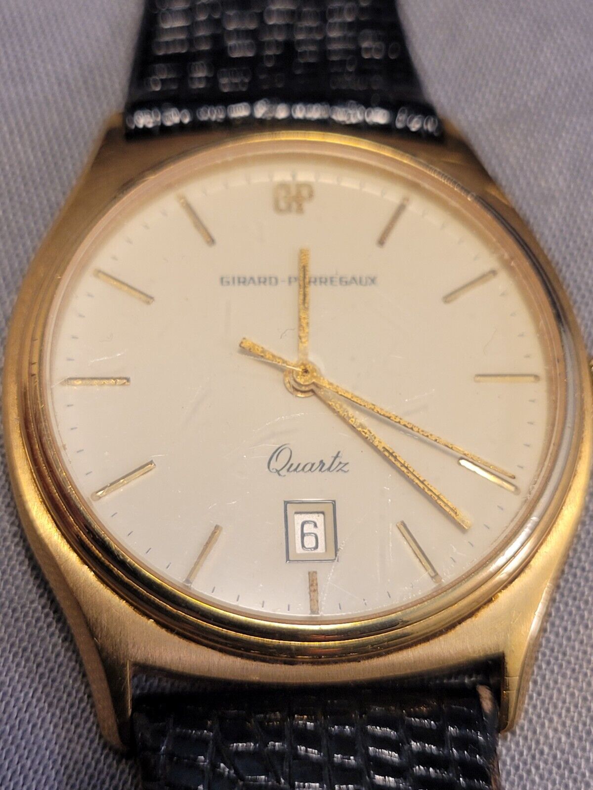 Vintage Girard Perregaux Men s Gold Plated Quartz Watch 4457WF