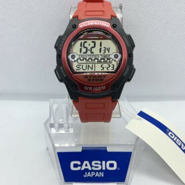 Casio Sports Gear W7564AVES Referee Timer Alarm Chronograph Watch Red Resin WatchCharts