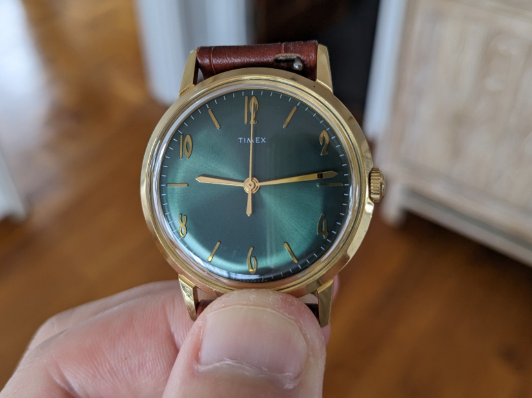 Timex marlin green discount dial