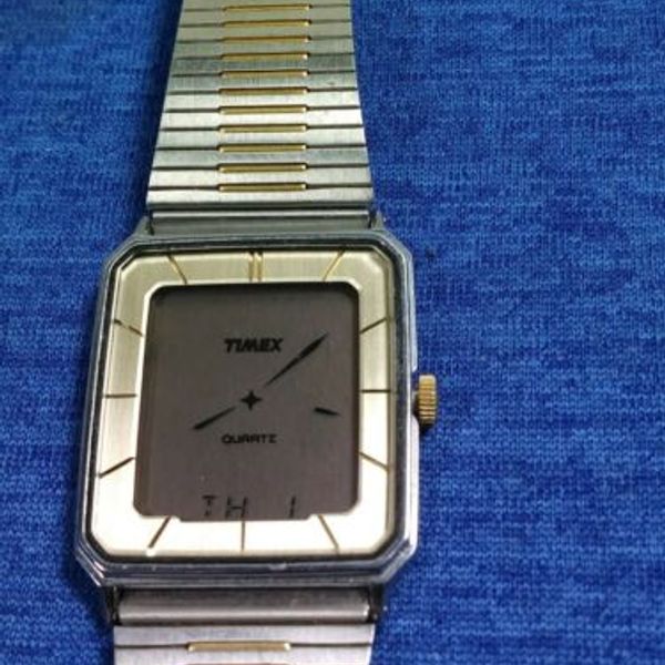 Vintage Timex early 1980s digital hands mens watch LCD Day/date new ...