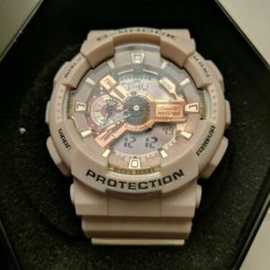 Casio G Shock Pink Cream Watch With Rose Gold Face 5146 Ga 110gb Watchcharts