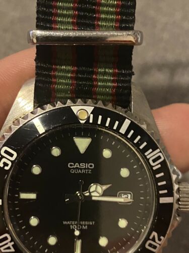 Casio MTD1010 Submariner Homage Quartz Mens Diver Watch Bond Style