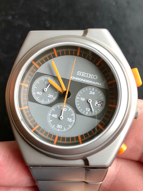 Seiko Giugiaro Design Rider's Chronograph SCED057 - gray/orange dial - JDM  - mint unused condition! | WatchCharts