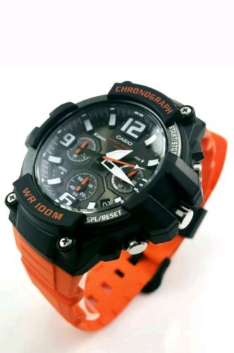 casio chronograph orange