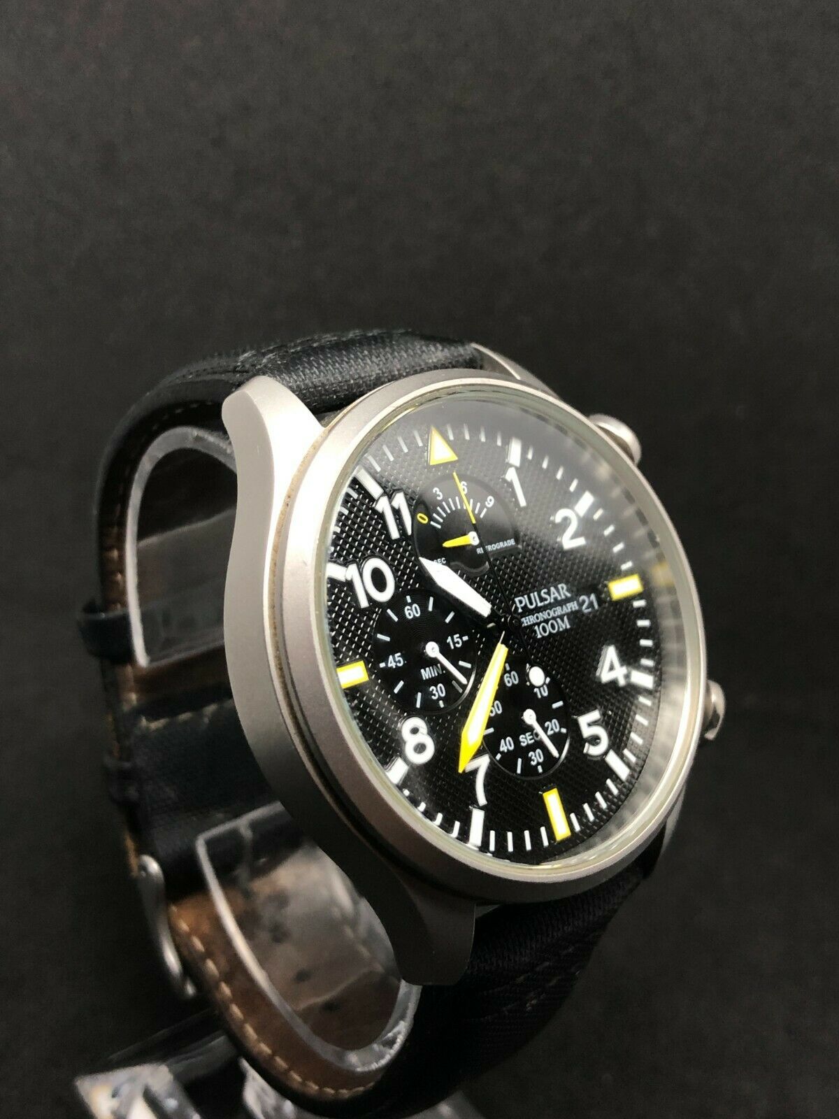 【稼働】 SEIKO PULSAR VD50-X019 クロノグラフ 腕時計 Pulsar by SEIKO Mens VD50-X019 AVIATOR Sports Watch Original