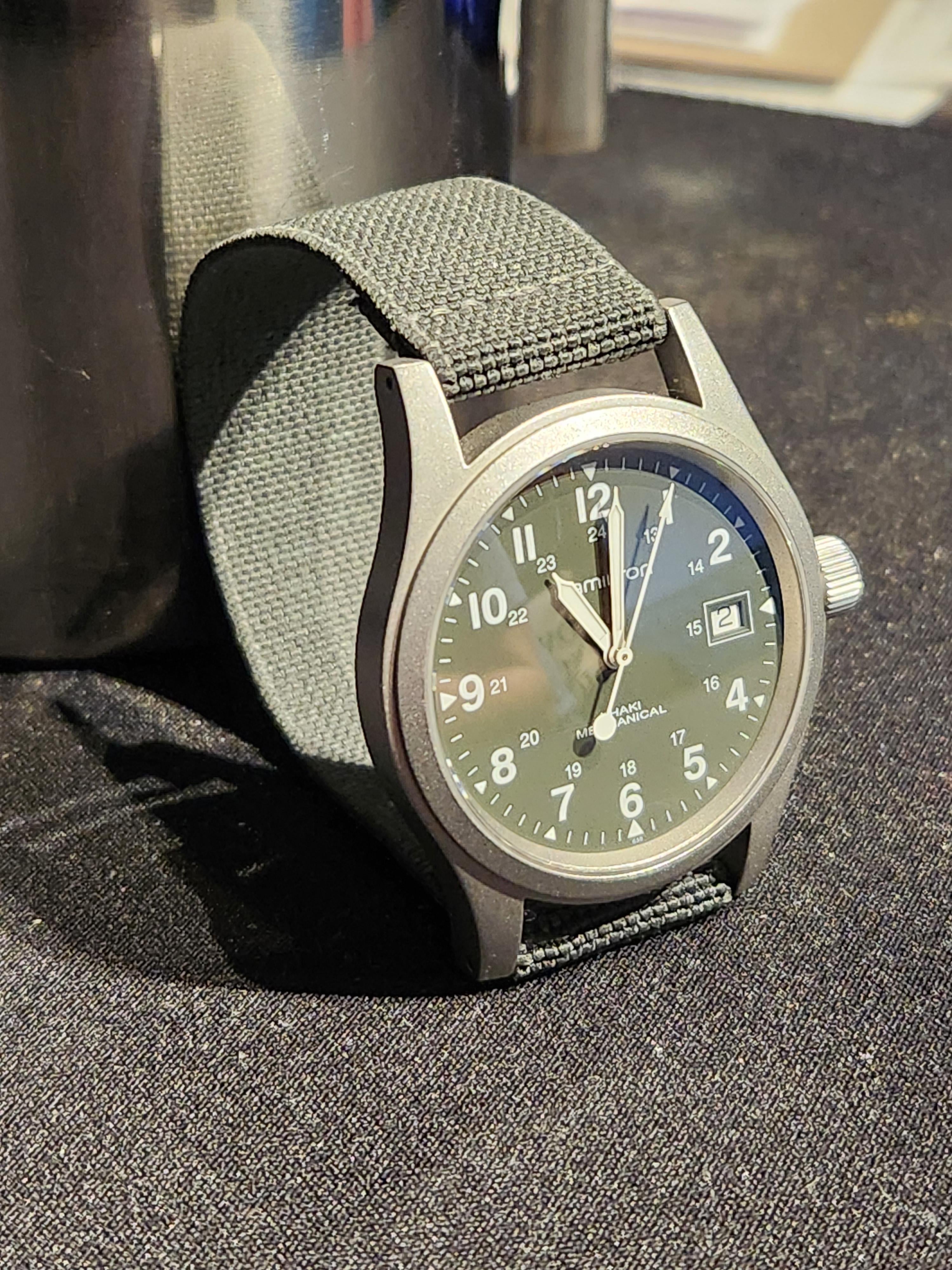 Hamilton khaki green on sale dial