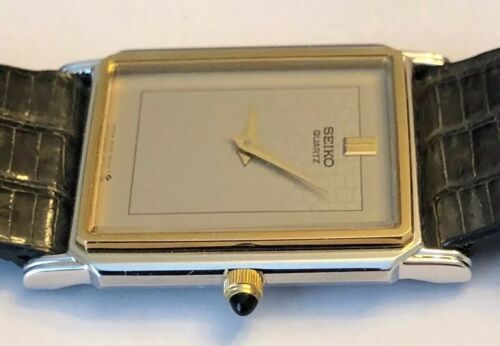 Vintage Mens SEIKO QUARTZ 9020-5029 5 T Jewel Ultra Thin Dress