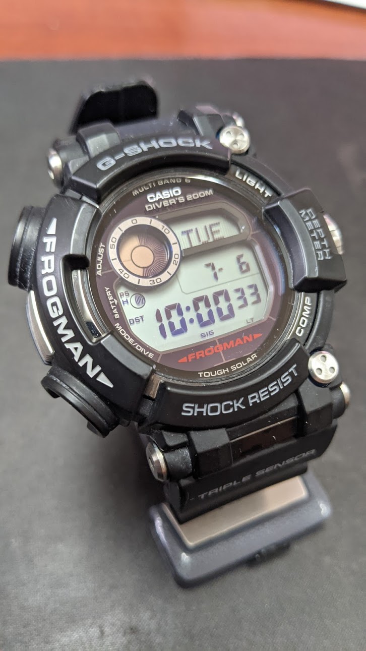 G-Shock Frogman GWF-D1000-1ER depth sensor, sapphire | WatchCharts