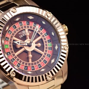 Invicta Men's 52mm Casino Roulette Specialty Automatic Rose Gold Bracelet  Watch